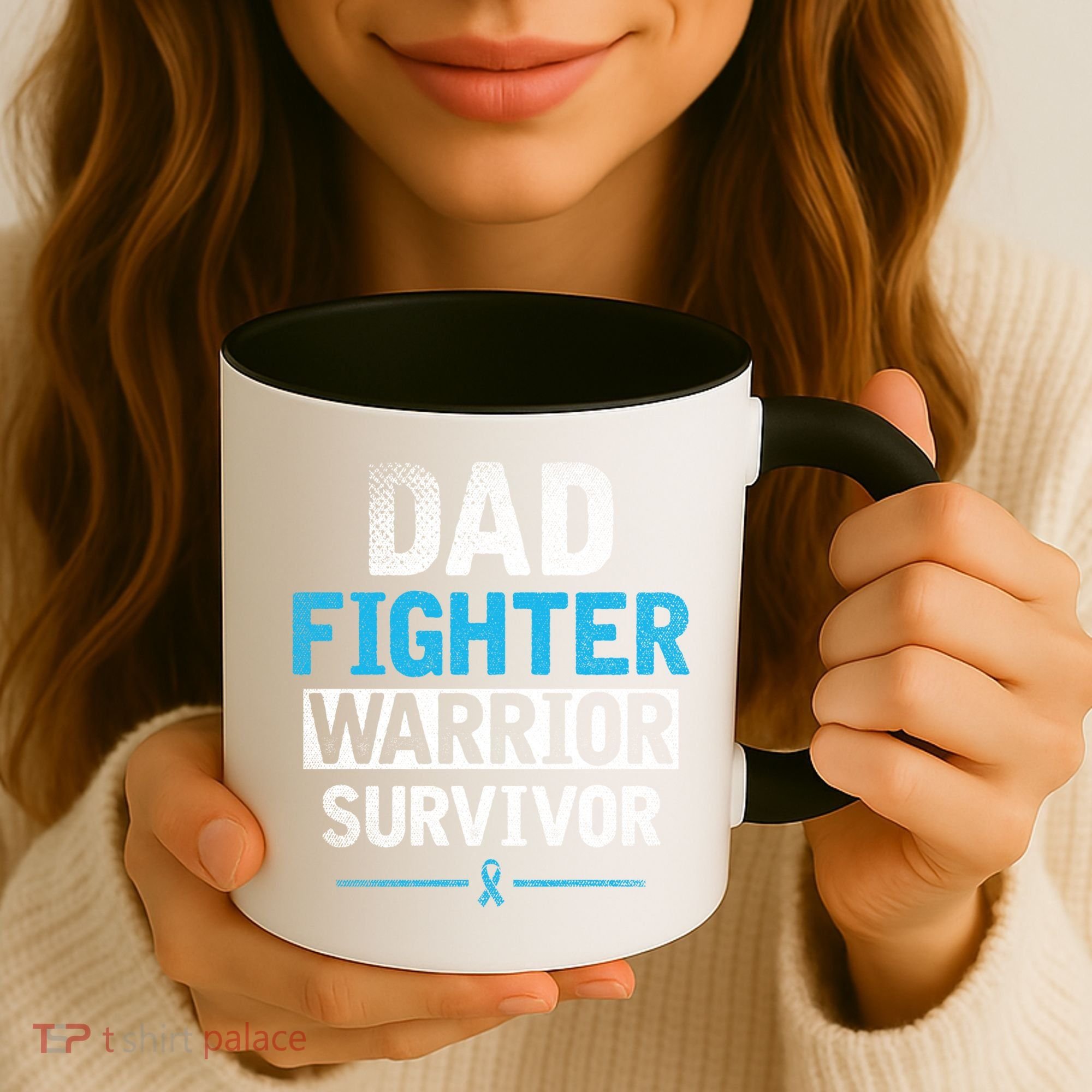 Dad Fighter Warrior Survivor Prostate Cancer Awareness Gift Coffee Mug