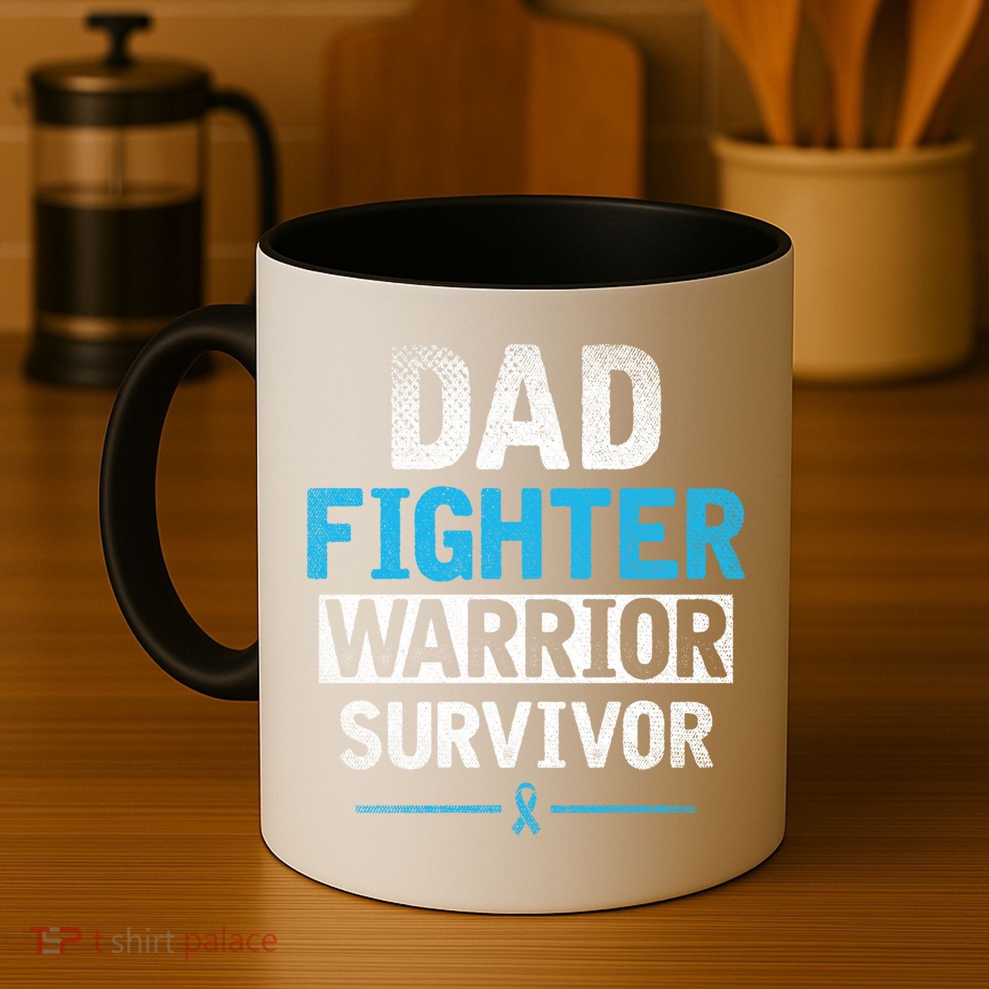 Dad Fighter Warrior Survivor Prostate Cancer Awareness Gift Coffee Mug