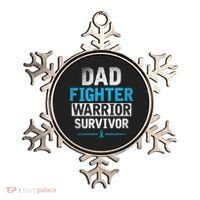 Dad Fighter Warrior Survivor Prostate Cancer Awareness Gift Ornament thumb 0
