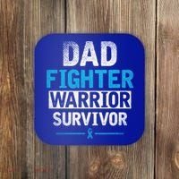 Dad Fighter Warrior Survivor Prostate Cancer Awareness Gift Coaster thumb 0