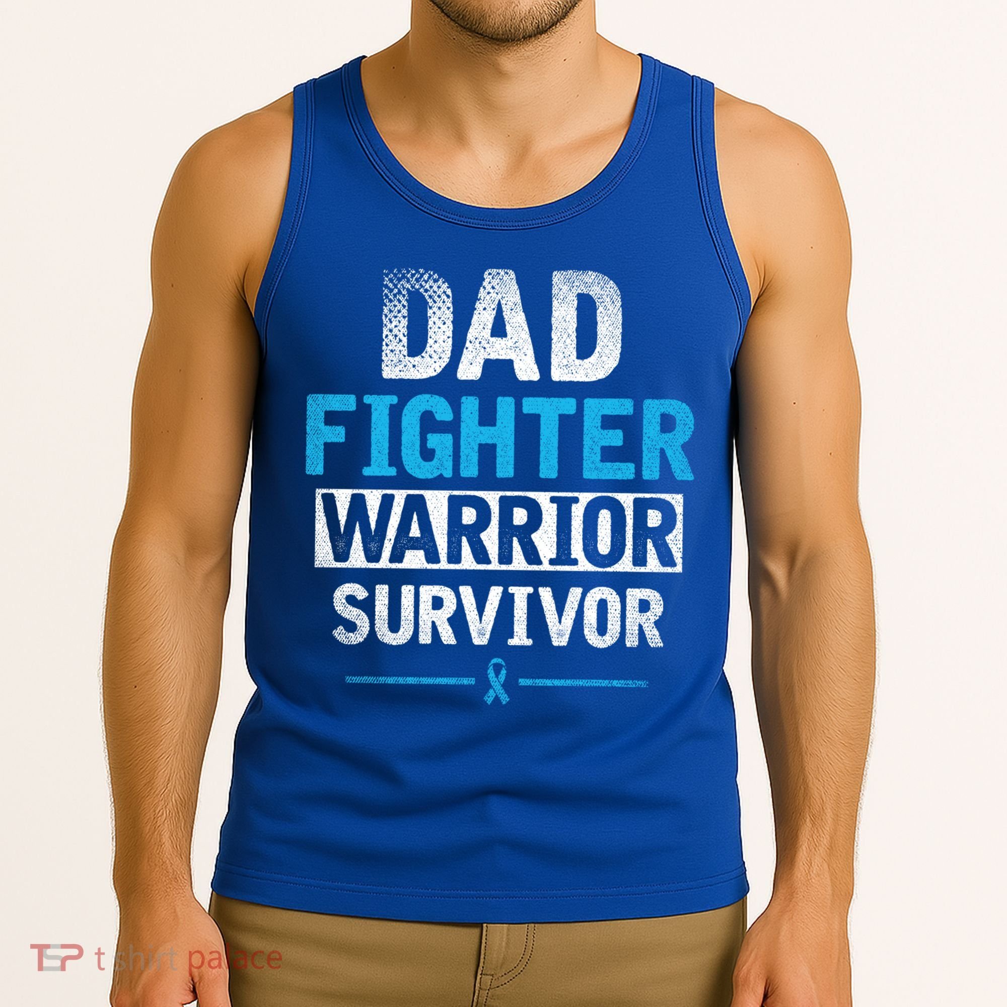 Dad Fighter Warrior Survivor Prostate Cancer Awareness Gift Tank Top