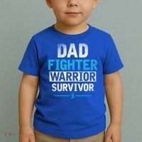 Dad Fighter Warrior Survivor Prostate Cancer Awareness Gift Toddler T-Shirt thumb 2