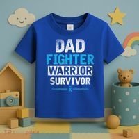 Dad Fighter Warrior Survivor Prostate Cancer Awareness Gift Toddler T-Shirt thumb 3