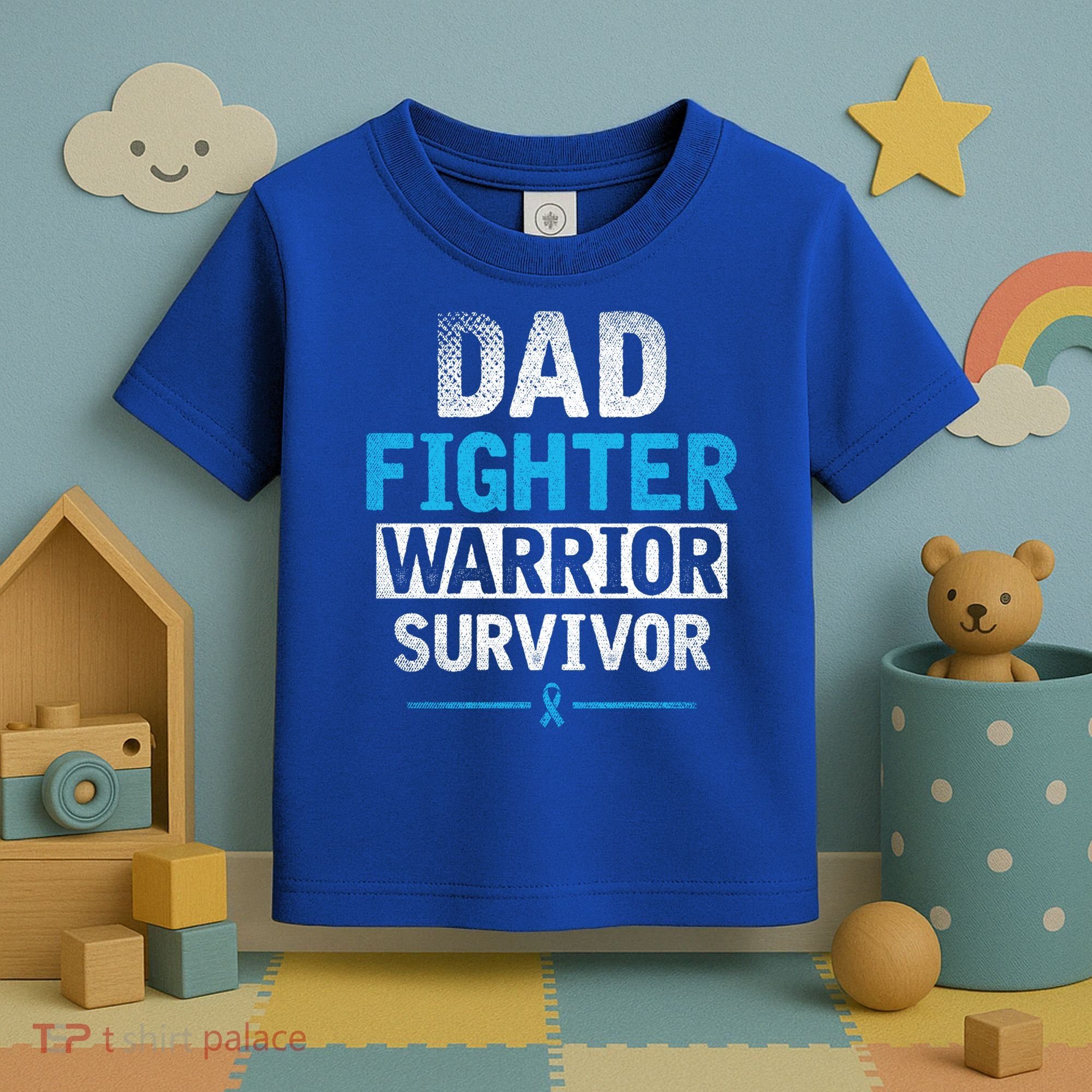 Dad Fighter Warrior Survivor Prostate Cancer Awareness Gift Toddler T-Shirt