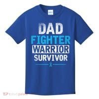 Dad Fighter Warrior Survivor Prostate Cancer Awareness Gift Kids T-Shirt thumb 0