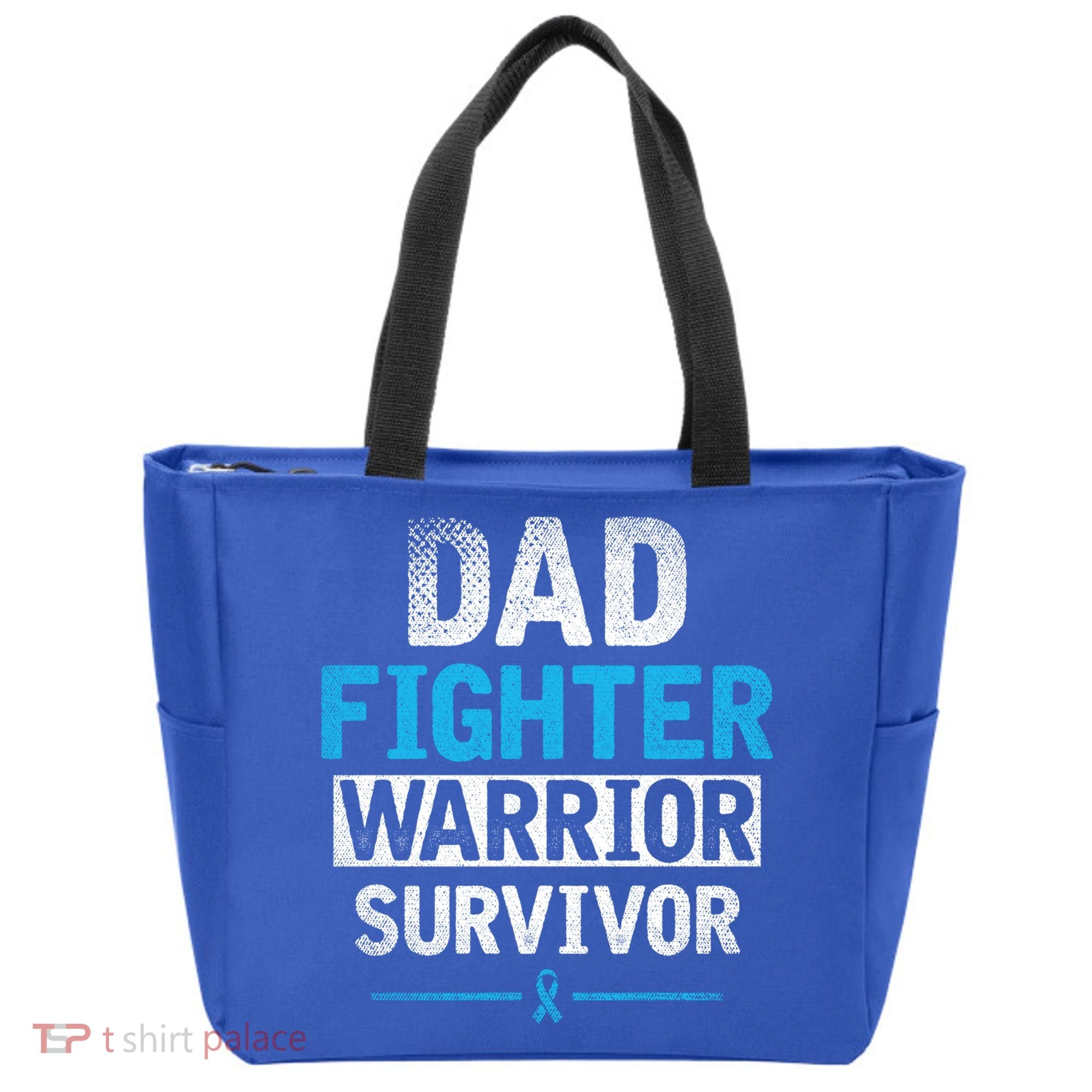 Dad Fighter Warrior Survivor Prostate Cancer Awareness Gift Tote Bag
