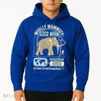 Dinosaur Facts Woolly Mammoth Science & Anatomy Gift Hoodie thumb 2