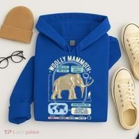 Dinosaur Facts Woolly Mammoth Science & Anatomy Gift Hoodie thumb 4