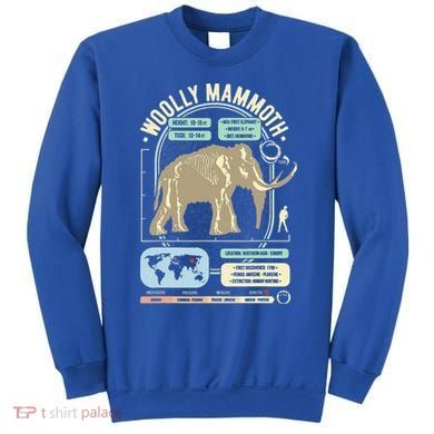 Dinosaur Facts Woolly Mammoth Science & Anatomy Gift Sweatshirt
