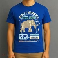 Dinosaur Facts Woolly Mammoth Science & Anatomy Gift T-Shirt thumb 3