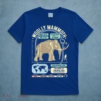 Dinosaur Facts Woolly Mammoth Science & Anatomy Gift T-Shirt thumb 5