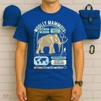 Dinosaur Facts Woolly Mammoth Science & Anatomy Gift T-Shirt thumb 6