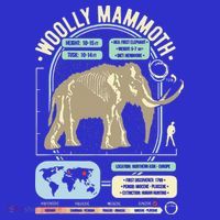 Dinosaur Facts Woolly Mammoth Science & Anatomy Gift T-Shirt thumb 7