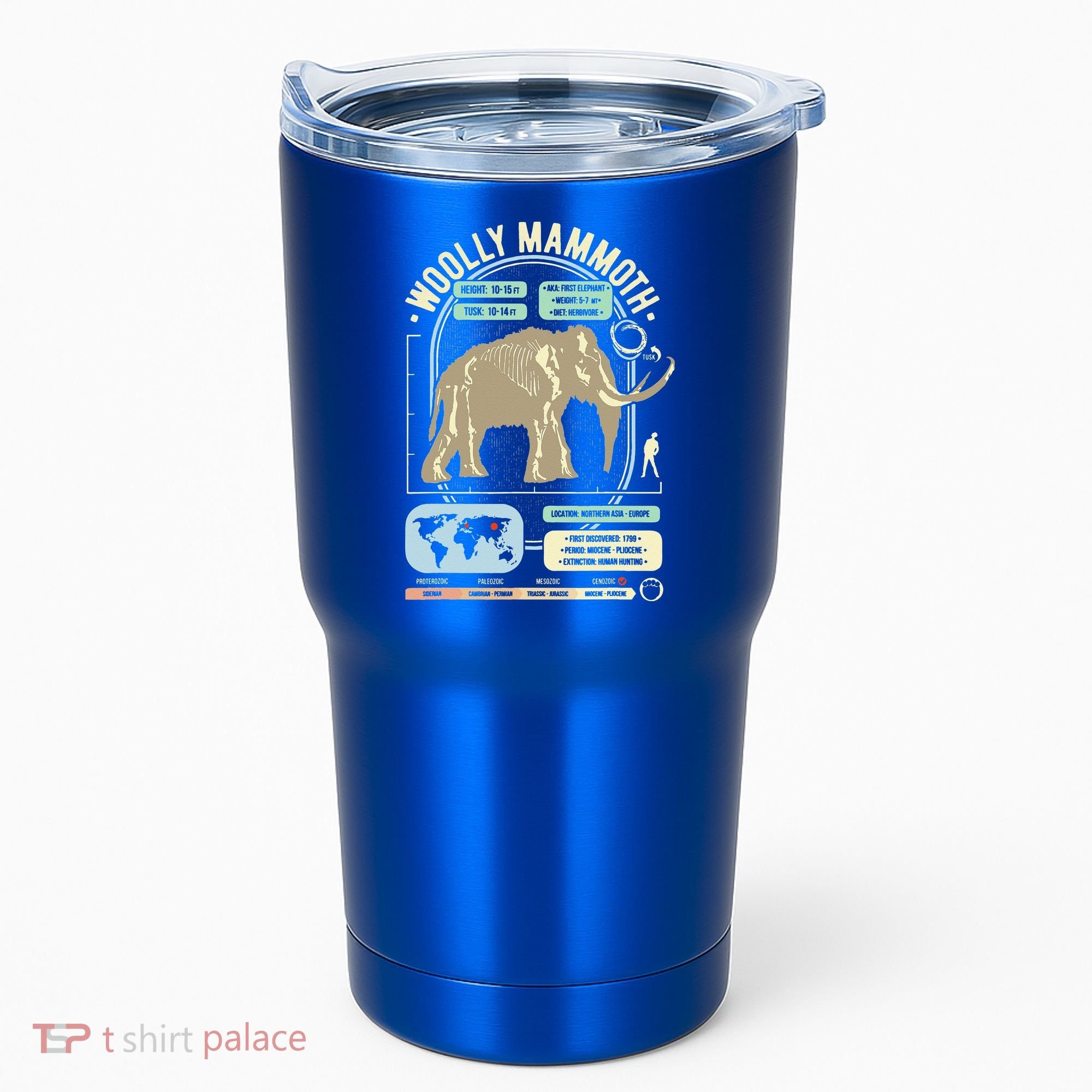 Dinosaur Facts Woolly Mammoth Science & Anatomy Gift Tumbler