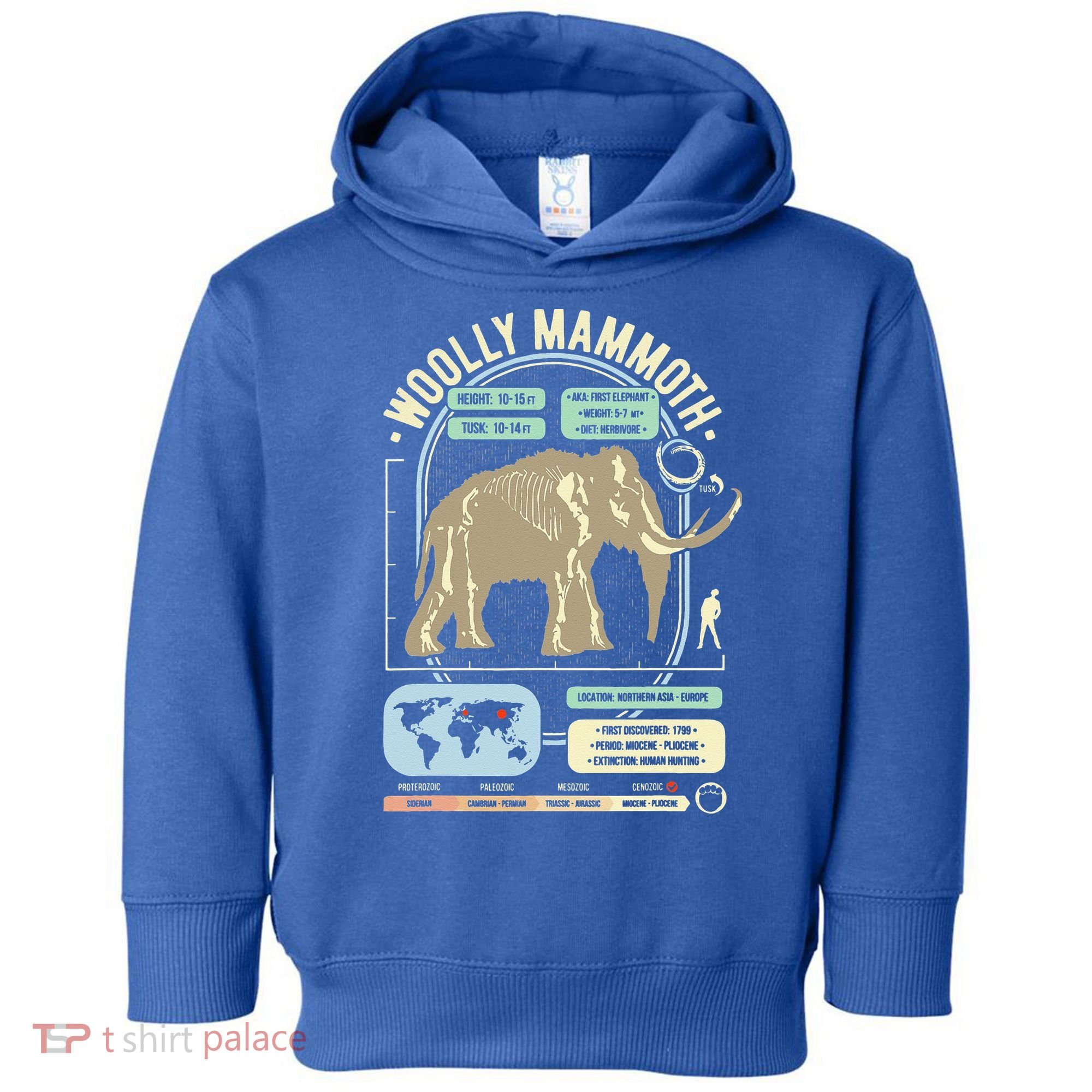 Dinosaur Facts Woolly Mammoth Science & Anatomy Gift Toddler Hoodie