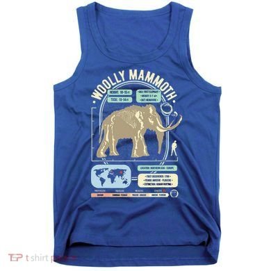 Dinosaur Facts Woolly Mammoth Science & Anatomy Gift Tank Top