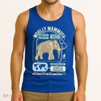 Dinosaur Facts Woolly Mammoth Science & Anatomy Gift Tank Top thumb 3