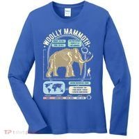 Dinosaur Facts Woolly Mammoth Science & Anatomy Gift Women's Long Sleeve Shirt thumb 0
