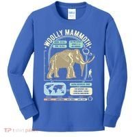 Dinosaur Facts Woolly Mammoth Science & Anatomy Gift Kids Long Sleeve Shirt thumb 0
