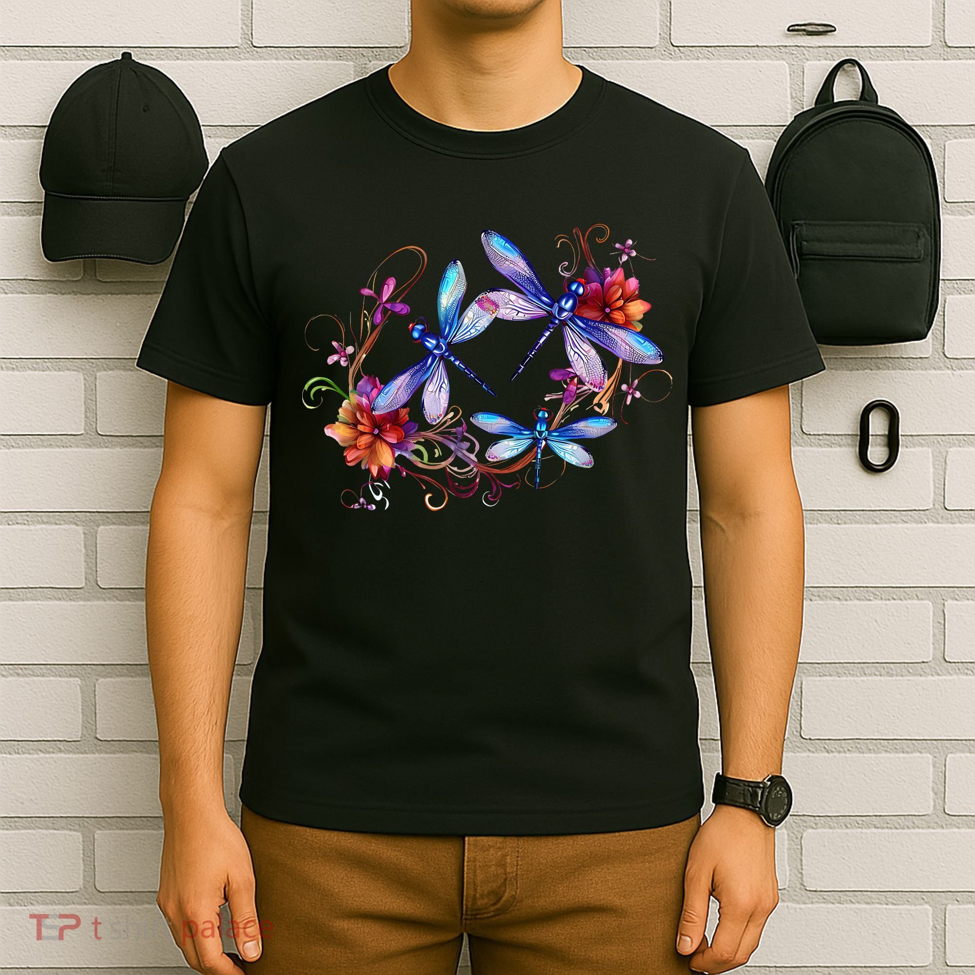 Dragonfly For Women Chakra Color Flower Dragonflies T-Shirt
