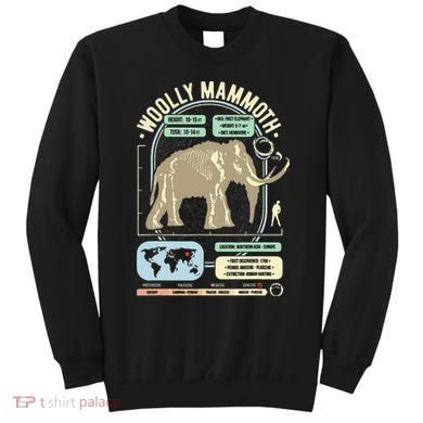 Dinosaur Facts Woolly Mammoth Science & Anatomy Gift Sweatshirt