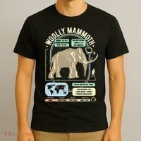 Dinosaur Facts Woolly Mammoth Science & Anatomy Gift T-Shirt thumb 3