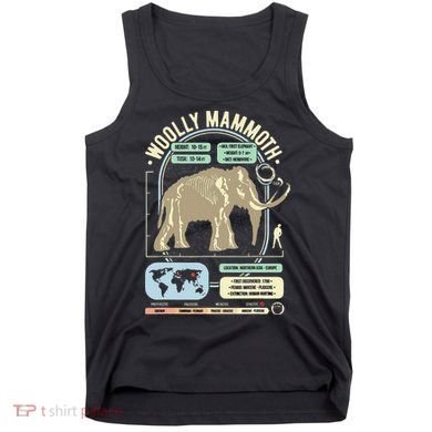 Dinosaur Facts Woolly Mammoth Science & Anatomy Gift Tank Top