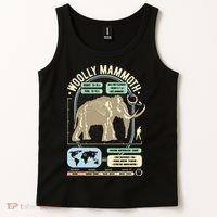Dinosaur Facts Woolly Mammoth Science & Anatomy Gift Tank Top thumb 2