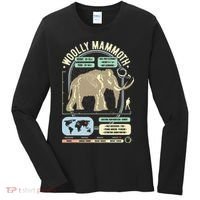 Dinosaur Facts Woolly Mammoth Science & Anatomy Gift Women's Long Sleeve Shirt thumb 0