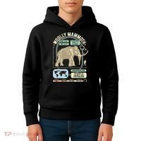 Dinosaur Facts Woolly Mammoth Science & Anatomy Gift Kids Hoodie thumb 4