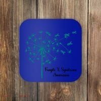 Dandelion Fragile X Syndrome Awareness Family Wear Matching Gift Coaster thumb 0
