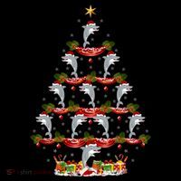 Dolphin Fish Xmas Tree Lighting Dolphin Christmas Tree Gift Backpack thumb 2