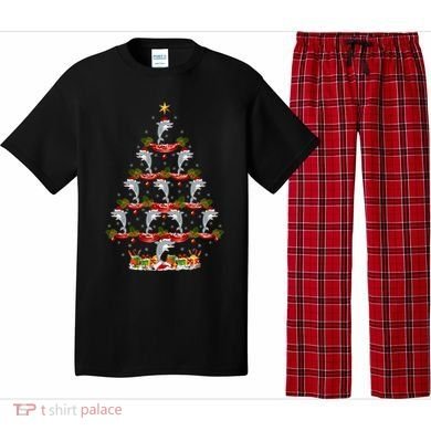 Dolphin Fish Xmas Tree Lighting Dolphin Christmas Tree Gift Pajama Set