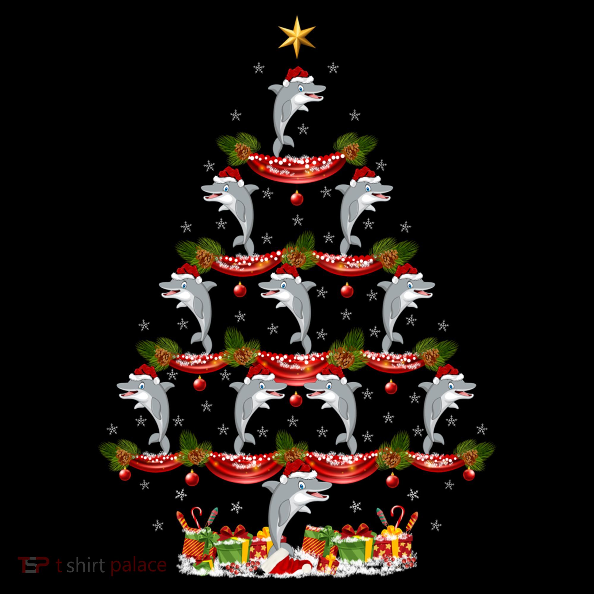 Dolphin Fish Xmas Tree Lighting Dolphin Christmas Tree Gift Ornament