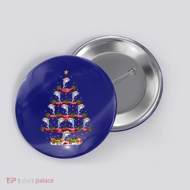 Dolphin Fish Xmas Tree Lighting Dolphin Christmas Tree Gift Button