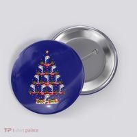 Dolphin Fish Xmas Tree Lighting Dolphin Christmas Tree Gift Button thumb 0
