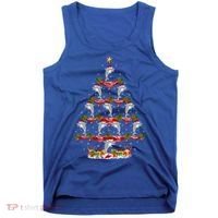 Dolphin Fish Xmas Tree Lighting Dolphin Christmas Tree Gift Tank Top thumb 0