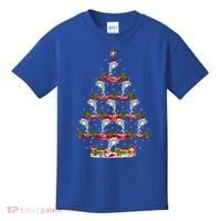 Dolphin Fish Xmas Tree Lighting Dolphin Christmas Tree Gift Kids T-Shirt thumb 0