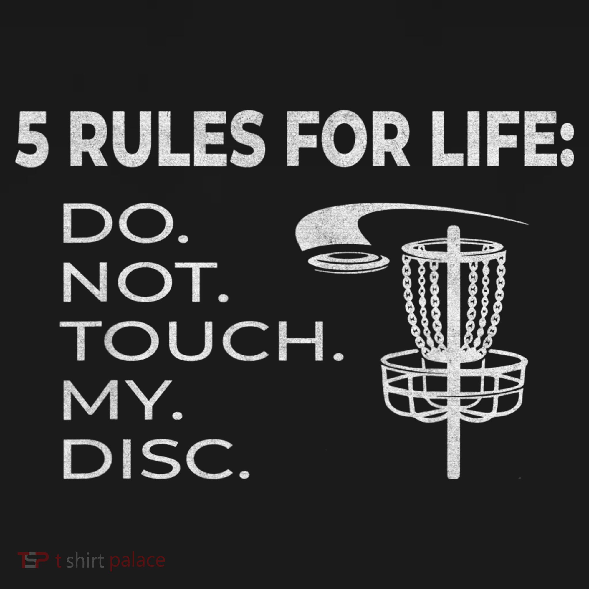 Disc Golf 5 Rules For Life I Funny Saying Doggie Tank