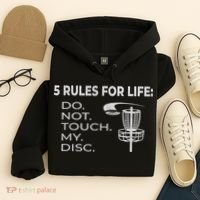 Disc Golf 5 Rules For Life I Funny Saying Hoodie thumb 4