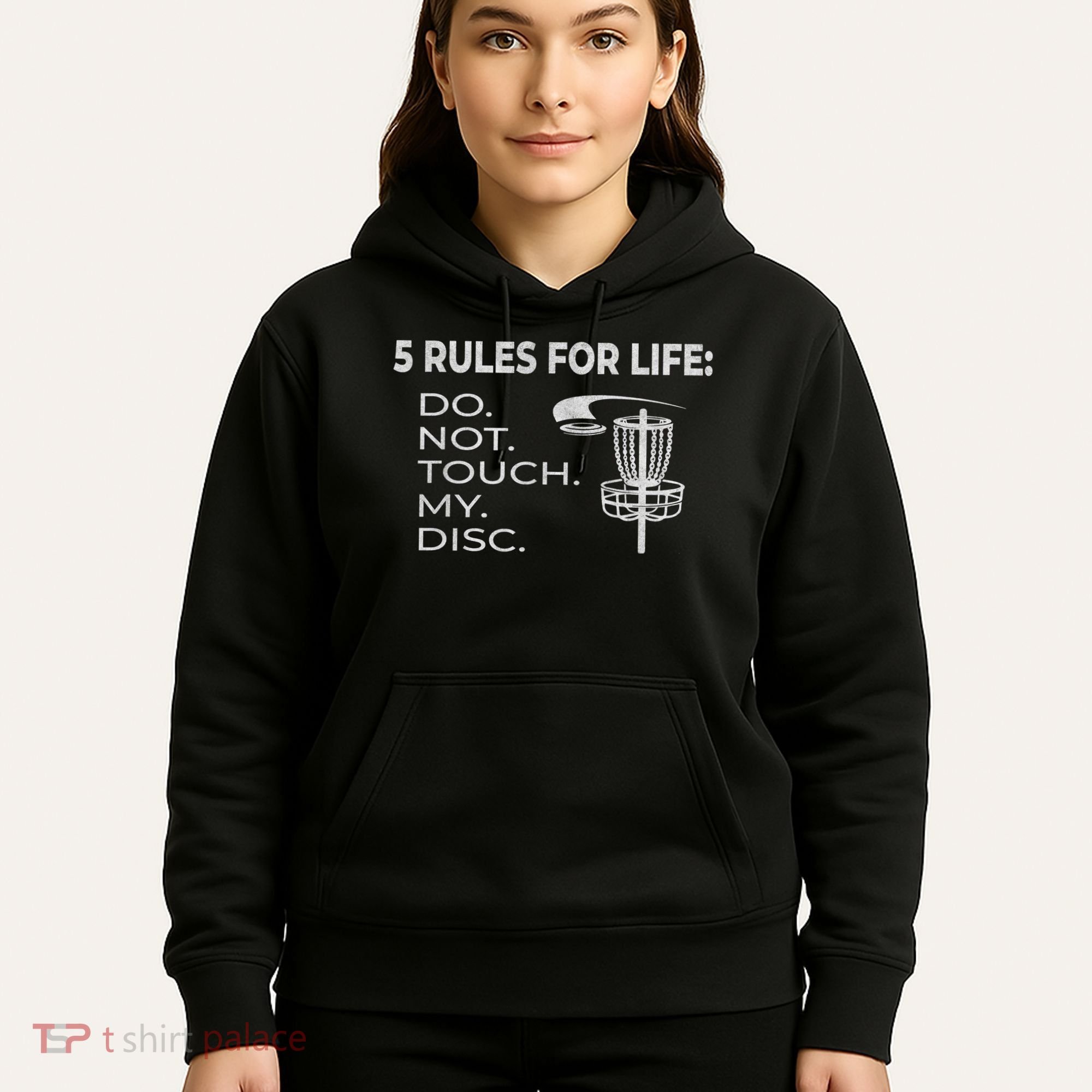 Disc Golf 5 Rules For Life I Funny Saying Hoodie