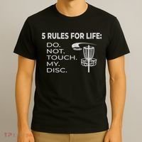 Disc Golf 5 Rules For Life I Funny Saying T-Shirt thumb 3