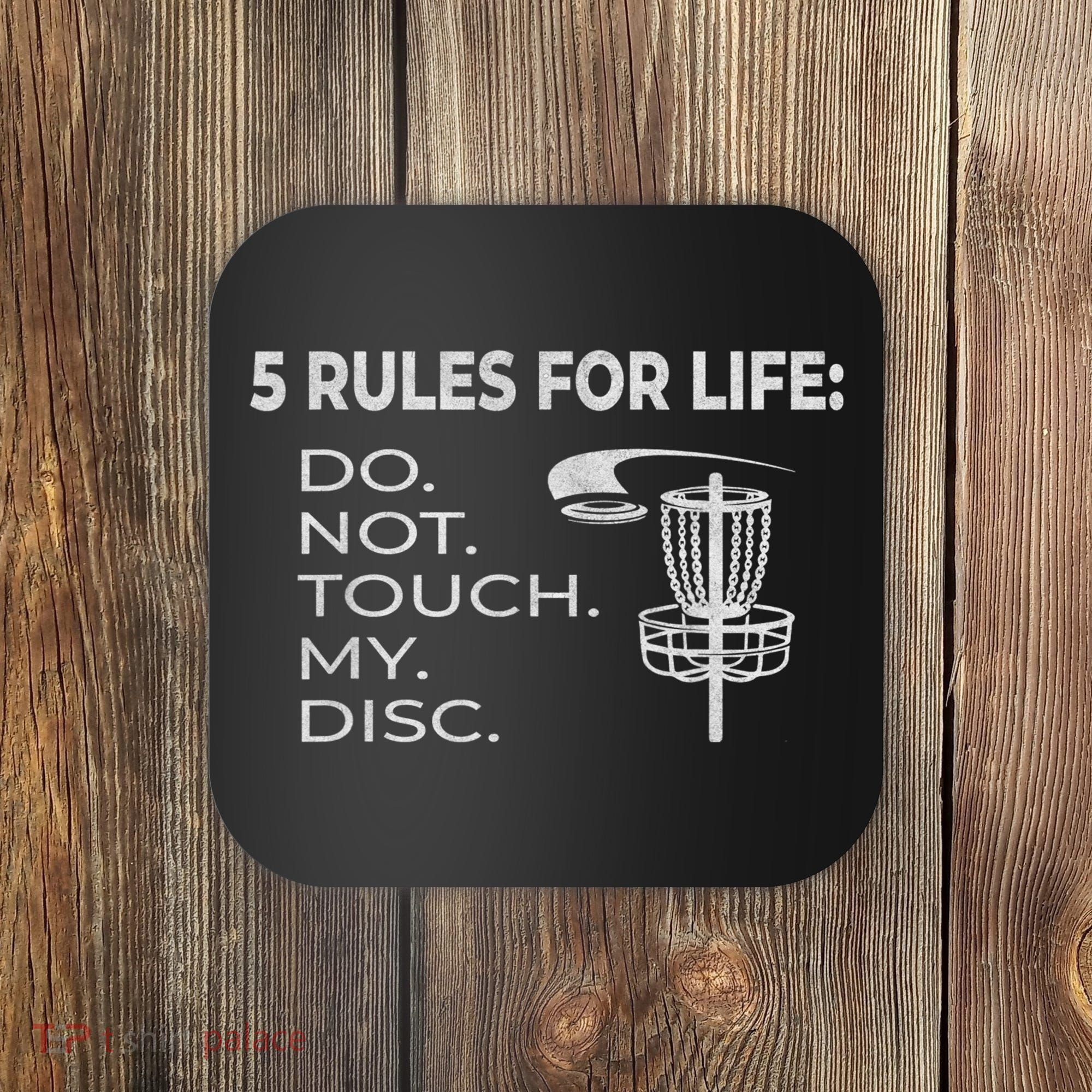 Disc Golf 5 Rules For Life I Funny Saying Coaster