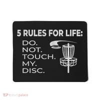 Disc Golf 5 Rules For Life I Funny Saying Mousepad thumb 0