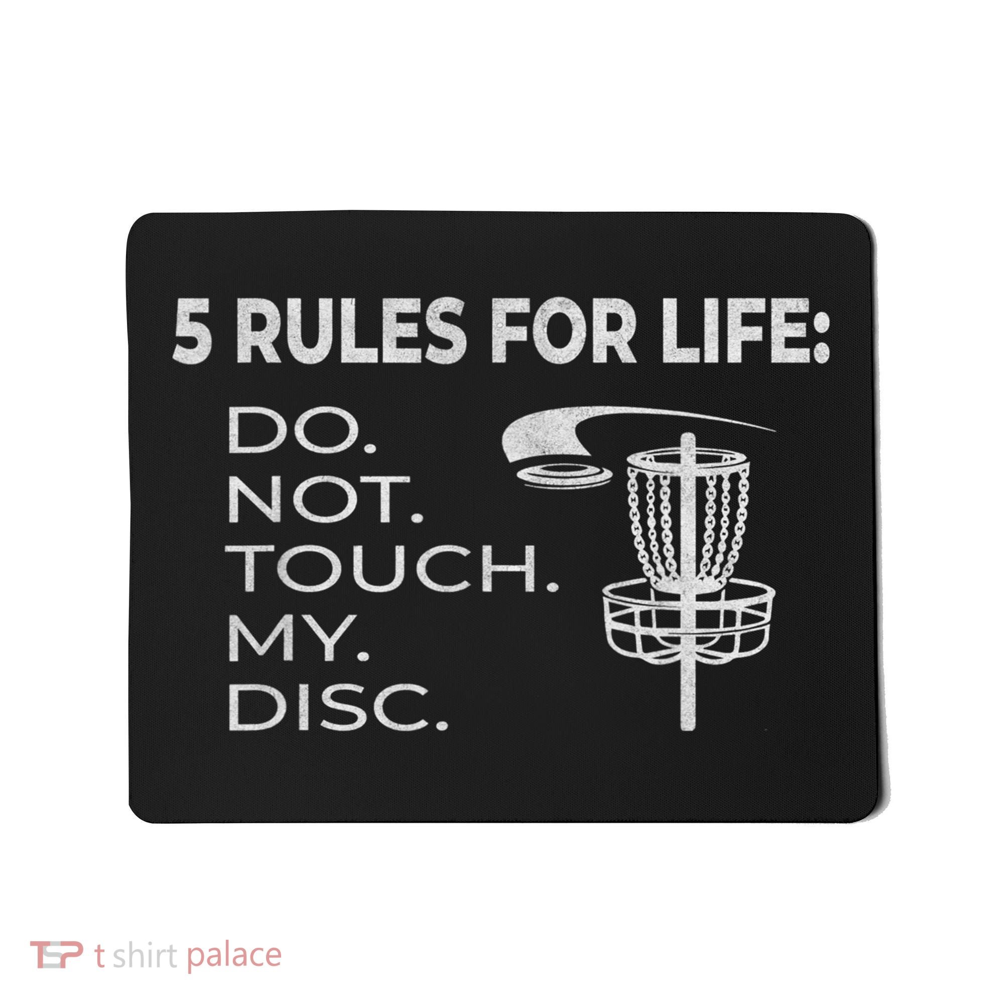 Disc Golf 5 Rules For Life I Funny Saying Mousepad