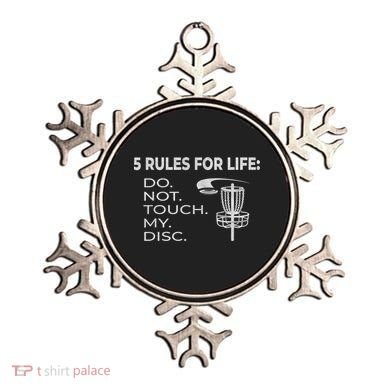 Disc Golf 5 Rules For Life I Funny Saying Ornament