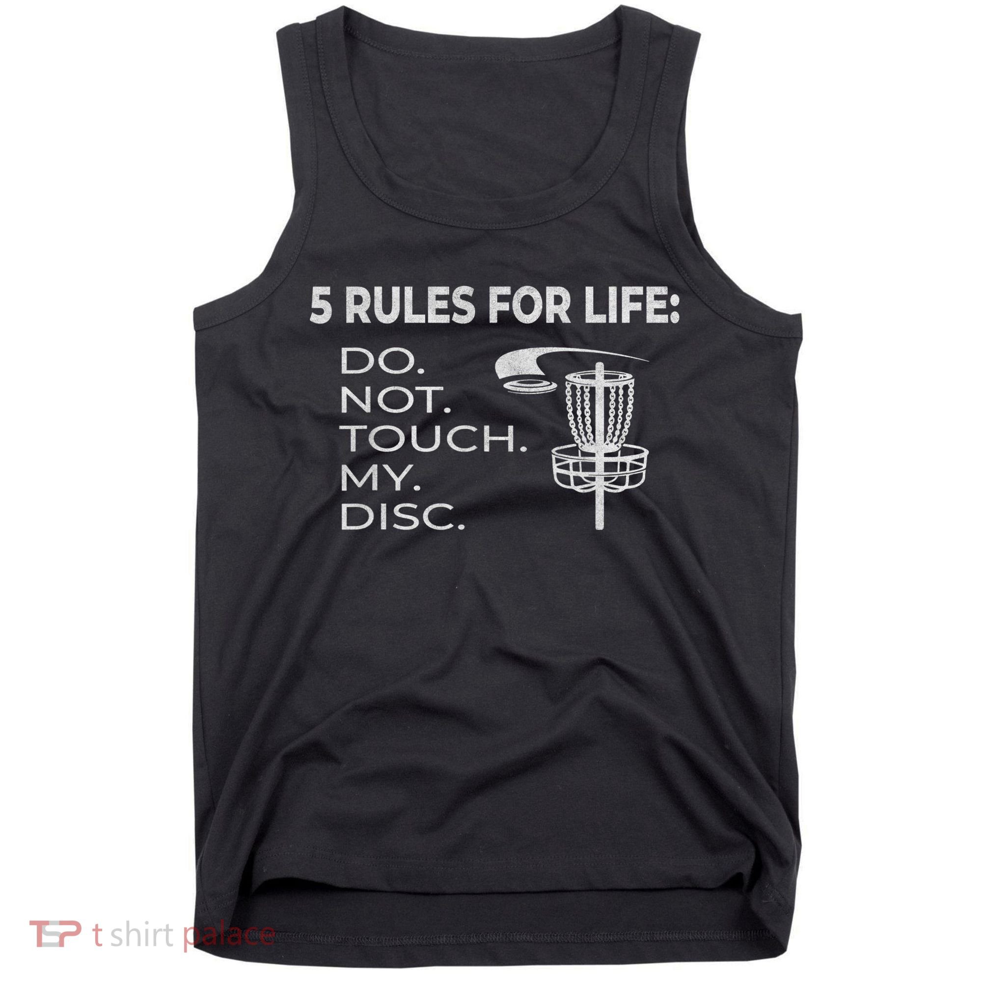 Disc Golf 5 Rules For Life I Funny Saying Tank Top