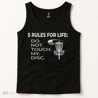 Disc Golf 5 Rules For Life I Funny Saying Tank Top thumb 2