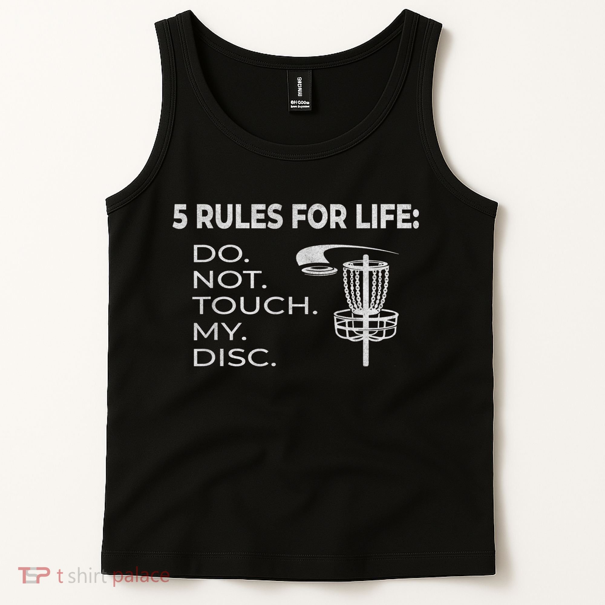 Disc Golf 5 Rules For Life I Funny Saying Tank Top