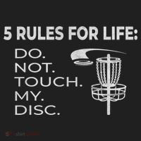 Disc Golf 5 Rules For Life I Funny Saying Golf Towel thumb 3
